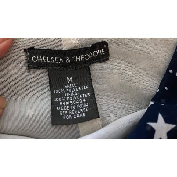 Chelsea & Theodore Navy Starry Maxi Dress Medium - Picture 3 of 8